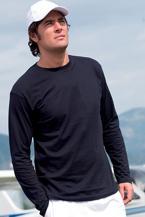 T-shirt in cotone da lavoro modello unisex unisex manica lunga - immagine 2