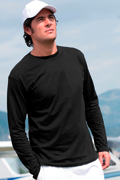 T-shirt in cotone da lavoro modello unisex unisex manica lunga - immagine 3