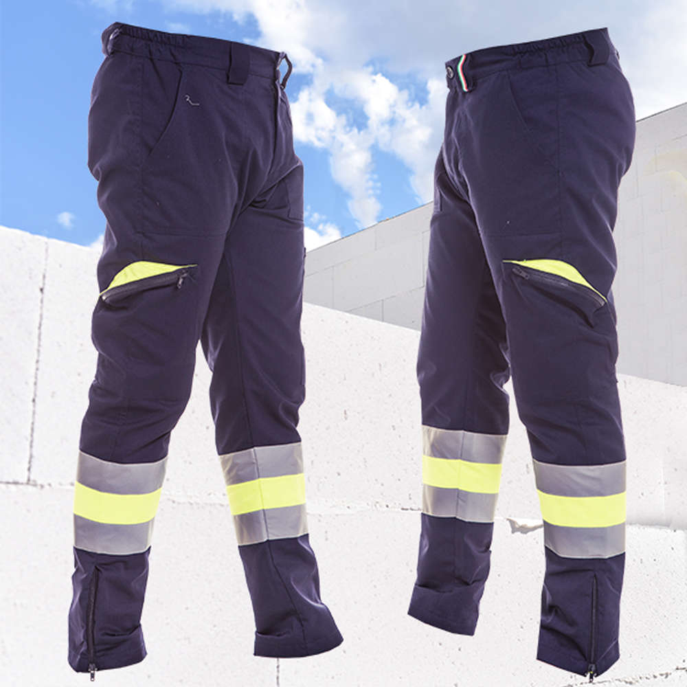 Pantalone tattico protezione civile con bande alta visibilità - immagine 2