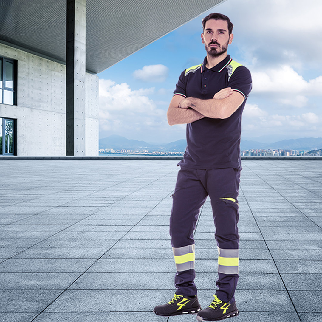 Pantalone tattico protezione civile con bande alta visibilità
