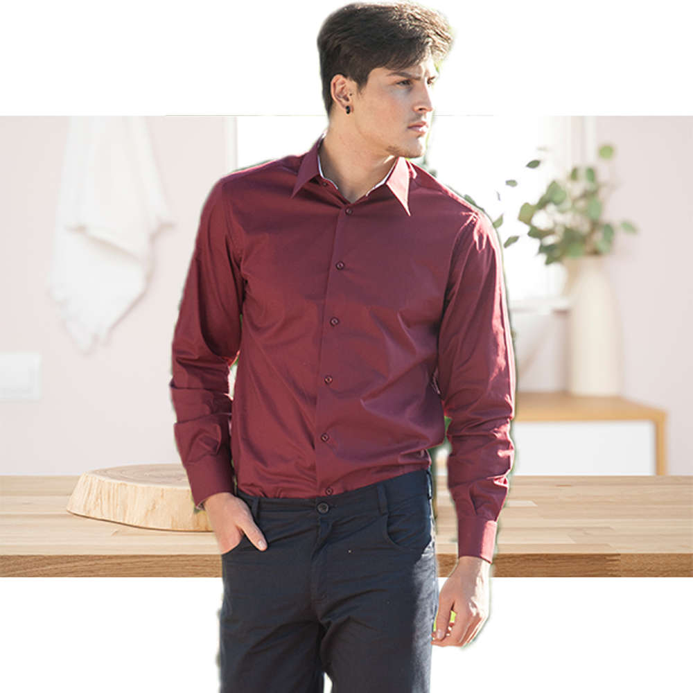 Camicia uomo in cotone elasticizzato - immagine 2