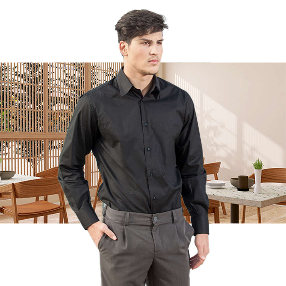 Camicia uomo in cotone elasticizzato - immagine 4