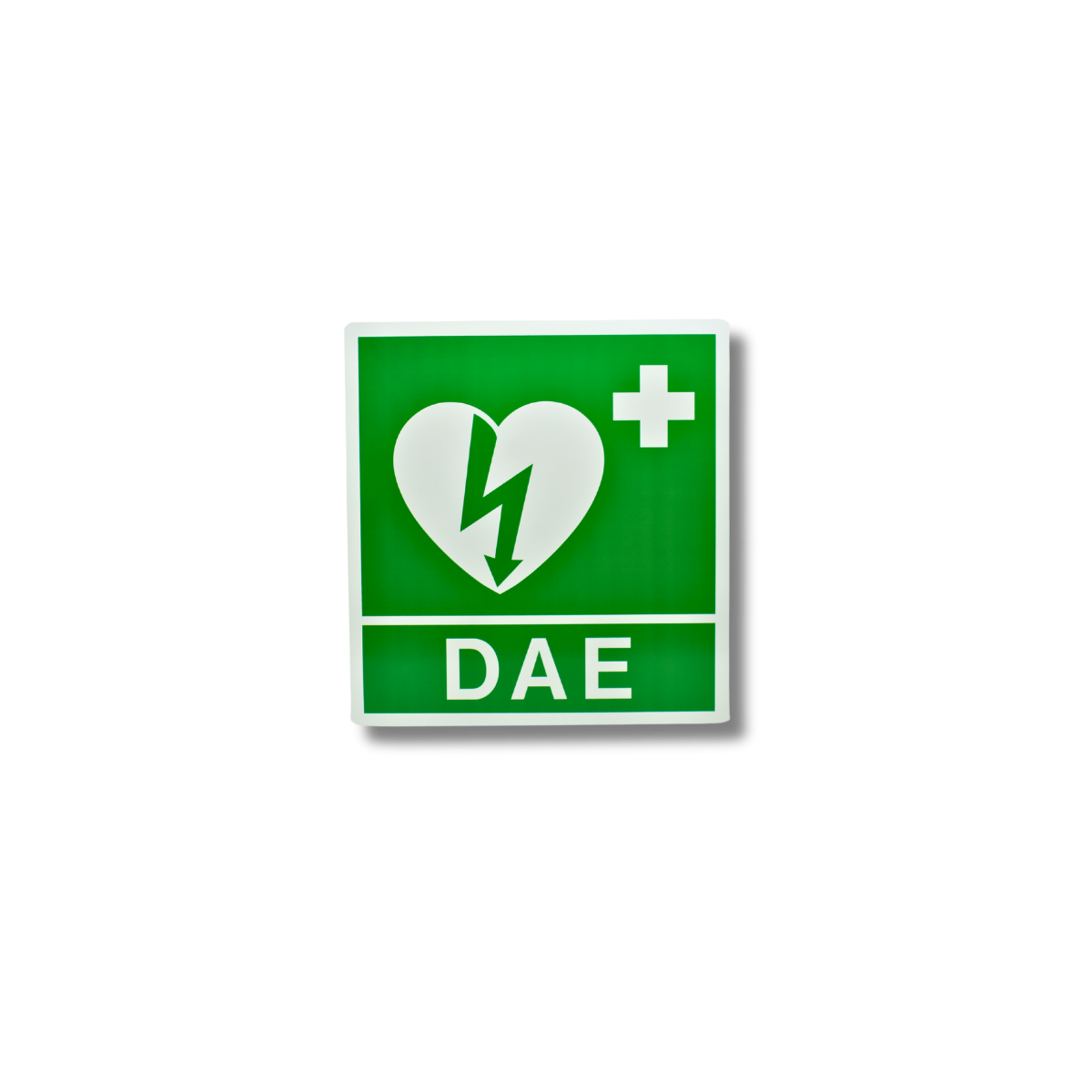 CARTELLO FRONTALE DAE-AED 20×30 CM PER DEFIBRILLATORE